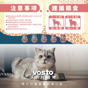 VOSTO、沃斯托、寵物、鮪魚紅肉、400g、貓咪罐頭、大貓罐、大滿足、鮪魚罐頭、浪貓、多貓、營養